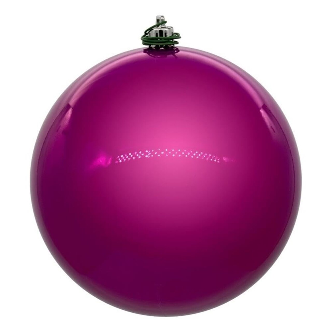 Vickerman 10" Fuchsia Pearl UV Drilled Ball Ornament 1 per bag.